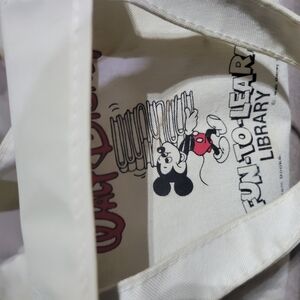 Disney Cream Canvas Tote with Mickey Mouse Design